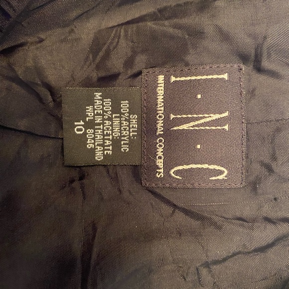 I.N.C black and white large pattern houndstooth jacket - Picture 15 of 16